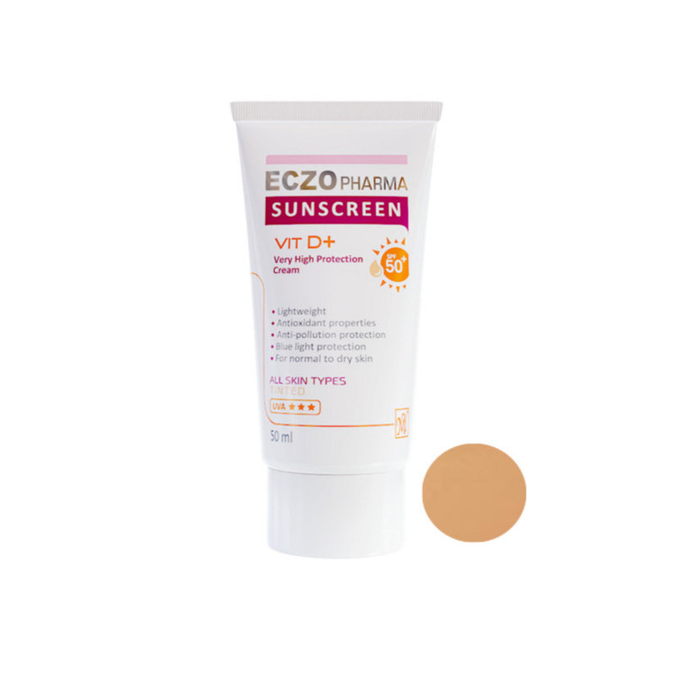 کرم ضد آفتاب رنگی مای SPF 50 مدل اگزوفارما مناسب انواع پوست حجم 50 میلیلیتر