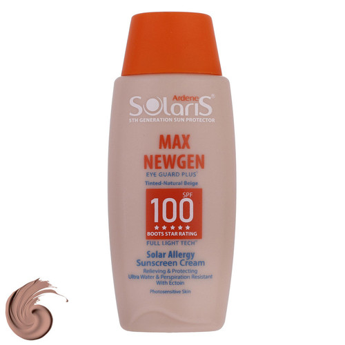 کرم ضدآفتاب رنگی آردن سولاریس SPF100 مدل Max Newgen، مناسب پوستهای حساس، حجم 100 میلیلیتر