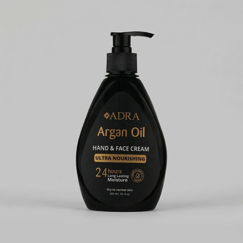 کرم مرطوب کننده دست و صورت آدرا مدل ARGAN مناسب انواع پوست حجم 300 میلی لیتر